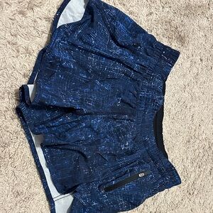 lululemon athletica Navy Patterned Athletic Shorts